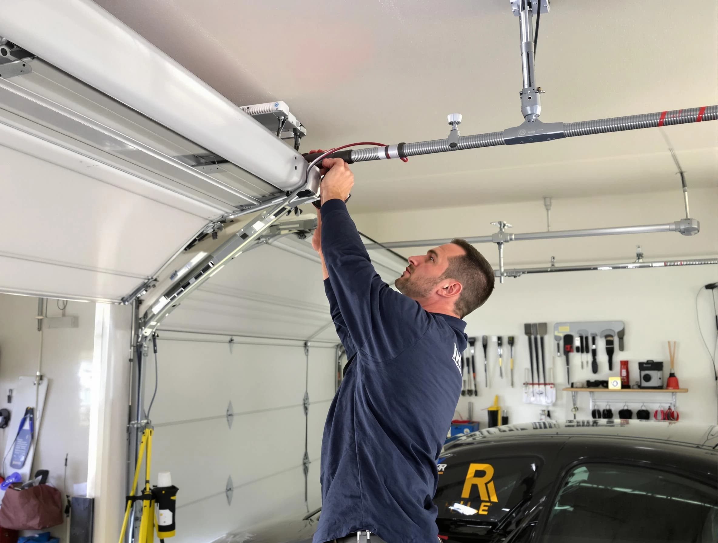 East Brunswick Garage Door Repair technician performing garage door cable repair in East Brunswick