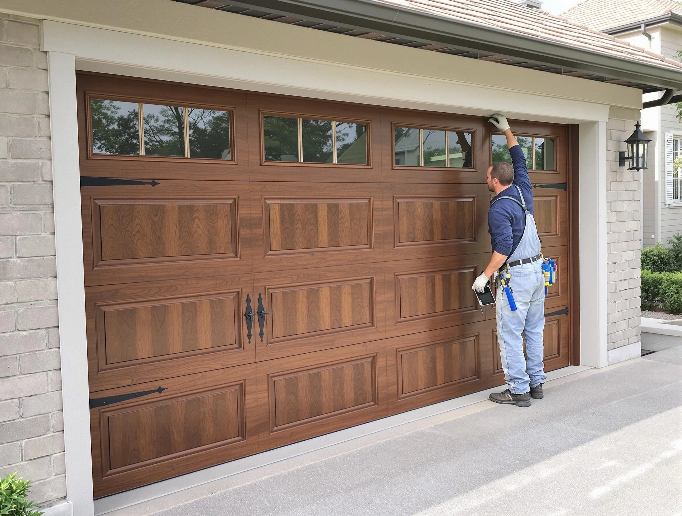 Custom garage door showcase by East Brunswick Garage Door Repair in East Brunswick