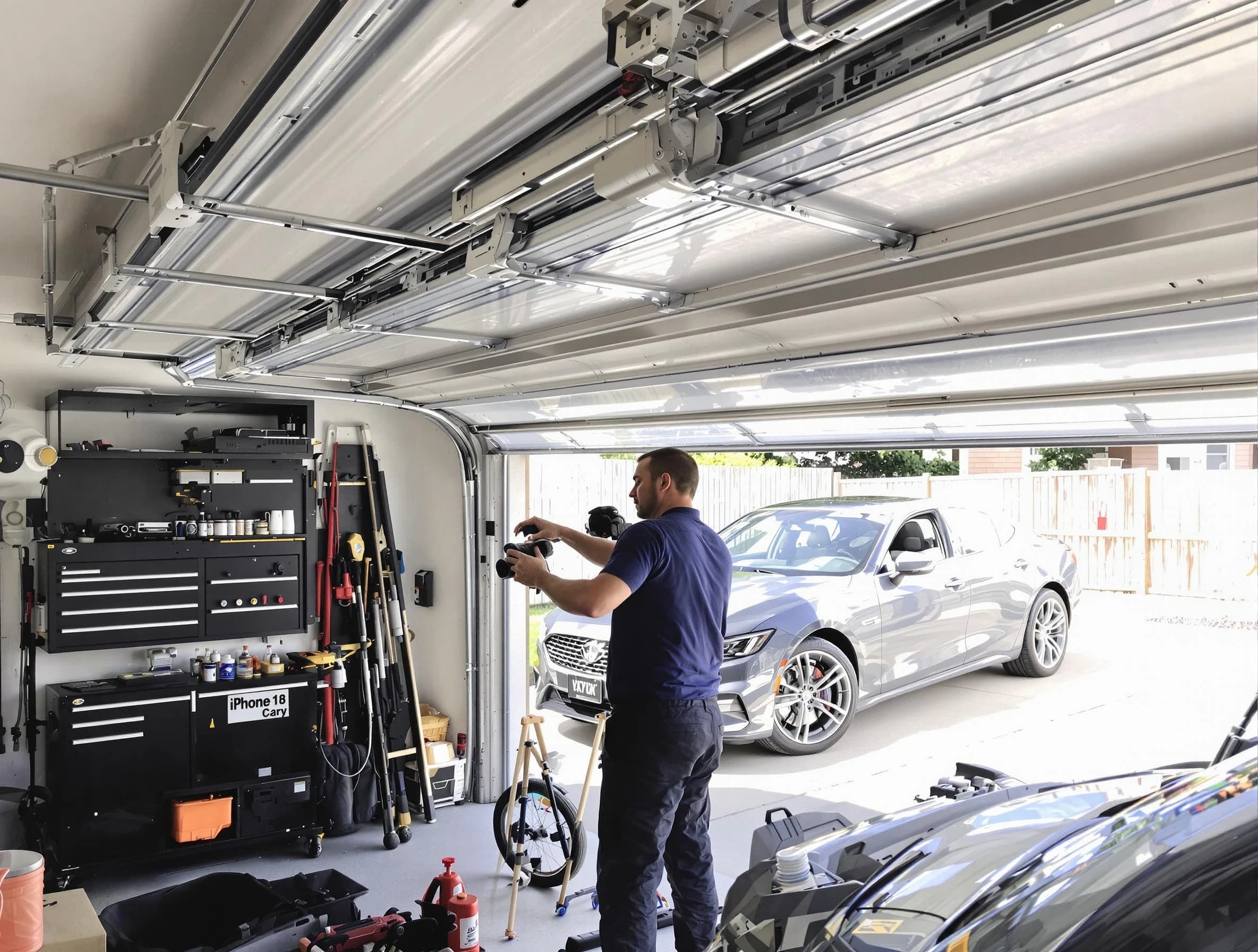 East Brunswick Garage Door Repair technician fixing noisy garage door in East Brunswick